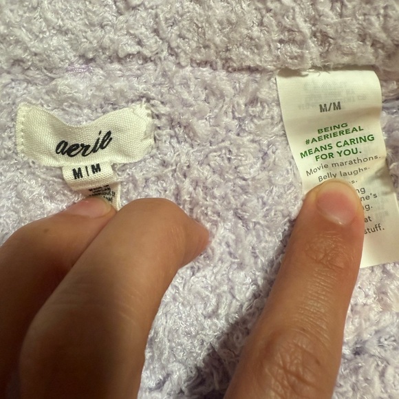 Aerie Plush Lounge Shorts in Soft Lavender - Picture 2 of 3